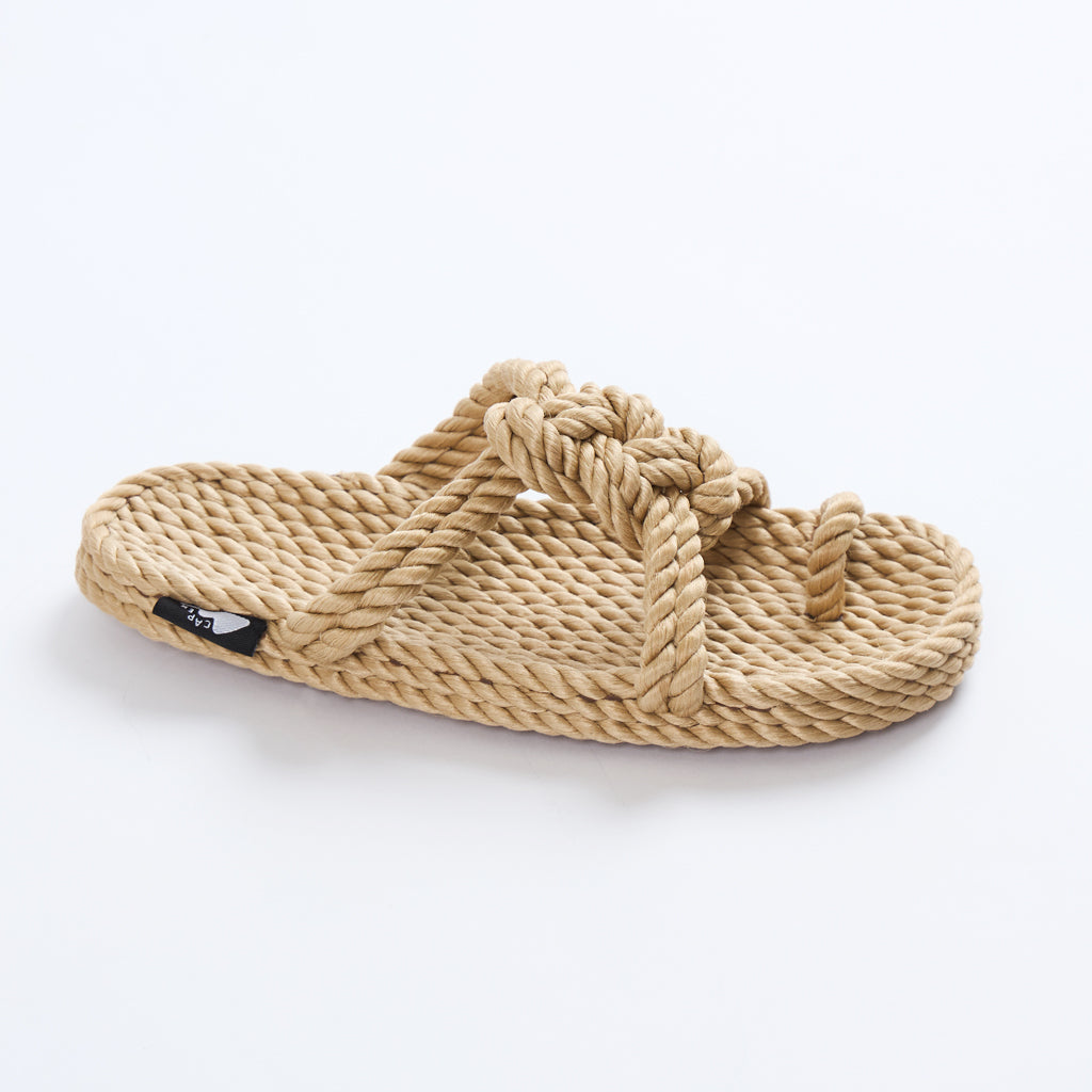 Caper Zori Loop Beige Sandals