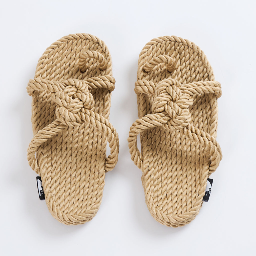 Caper Zori Loop Beige Sandals