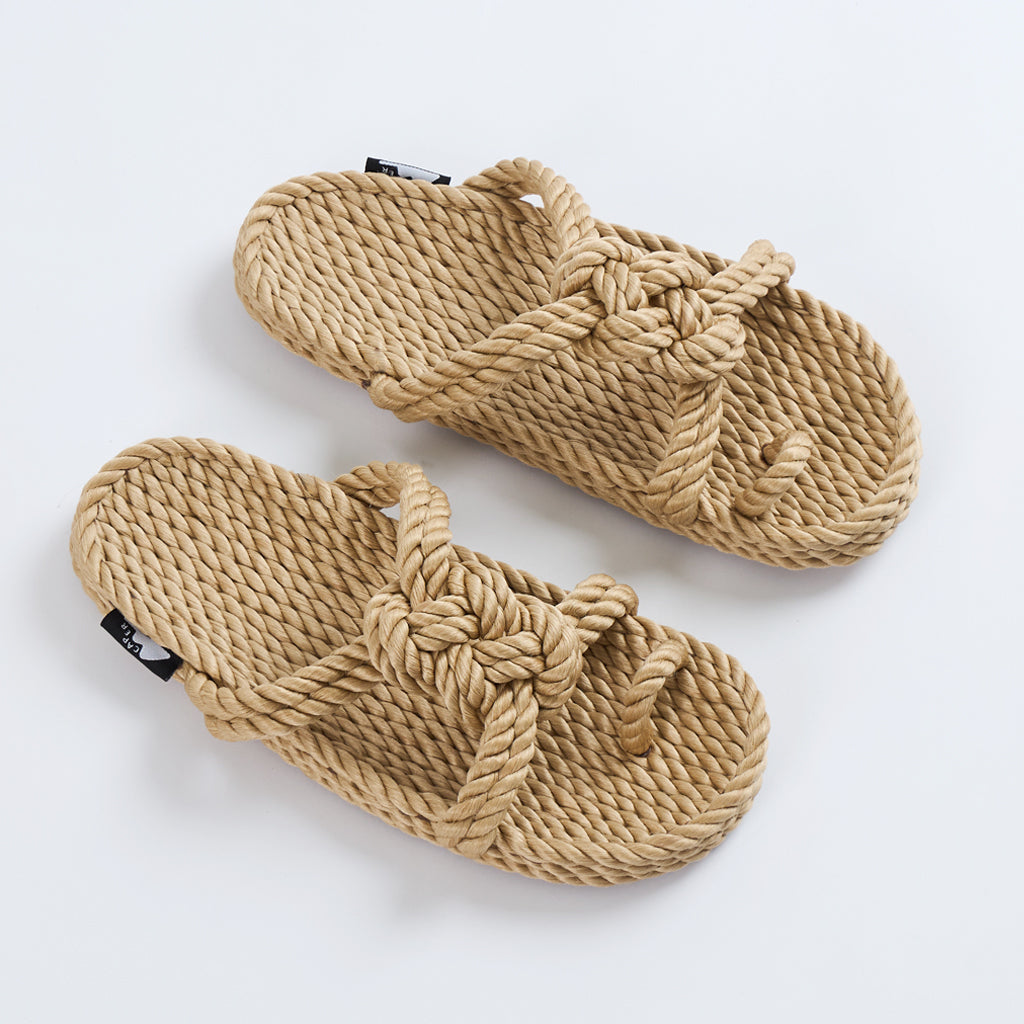 Caper Zori Loop Beige Sandals