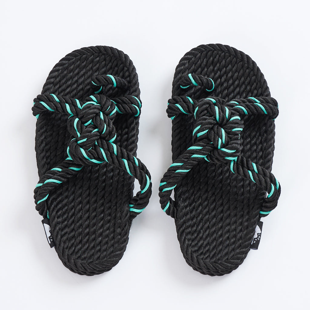 Caper Zori Loop Turquoise Sandals