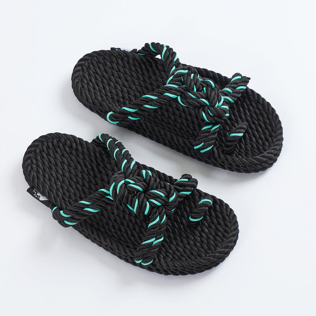 Caper Zori Loop Turquoise Sandals